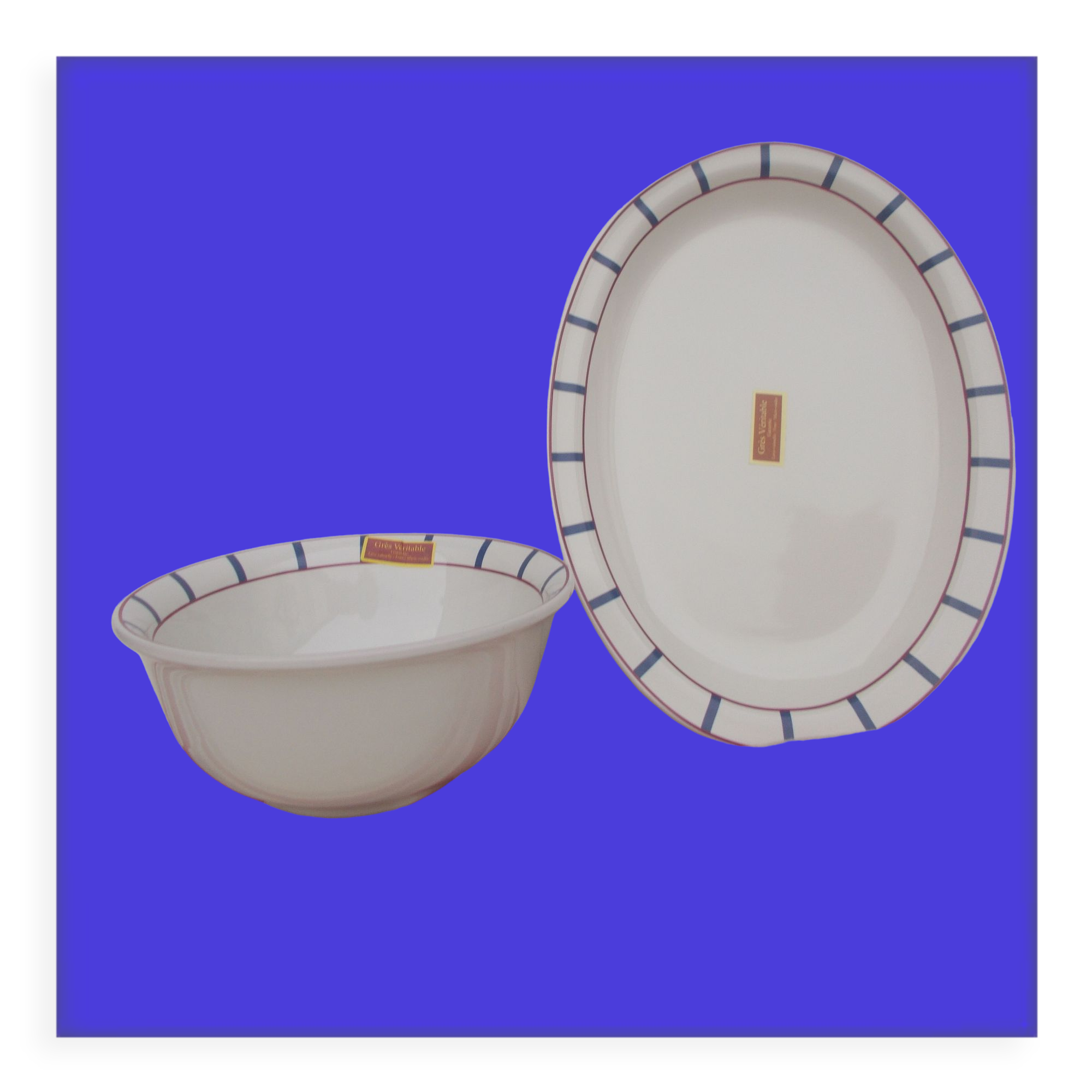 Lot de 2 plats basque en grès