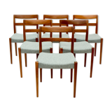 1960s Swedish garmi teak dining chairs by Nils Jonsson for Troeds, set of 6