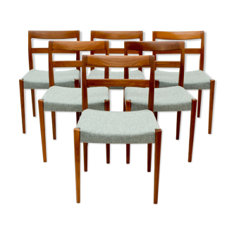 1960s Swedish garmi teak dining chairs by Nils Jonsson for Troeds, set of 6