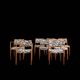 Set of 8 chairs models 80 and 65 by Niels O. Møller, Denmark, 1960s.