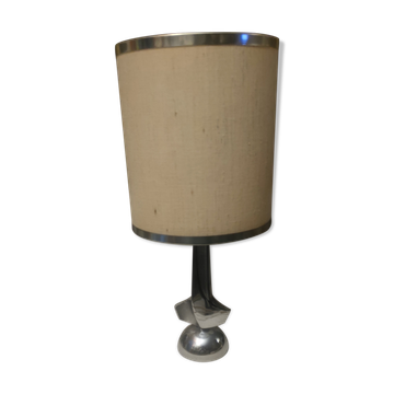 Chrome-plated metal lamp circa 1970