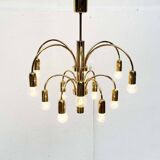 German vintage brass chandelier by Star Leuchten, 1970s.