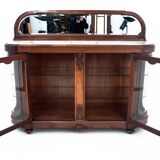 Buffet en verre avec dessus en marbre, France, 1880
