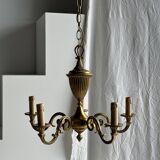 Lustre classique doré à 5 bras de lumière