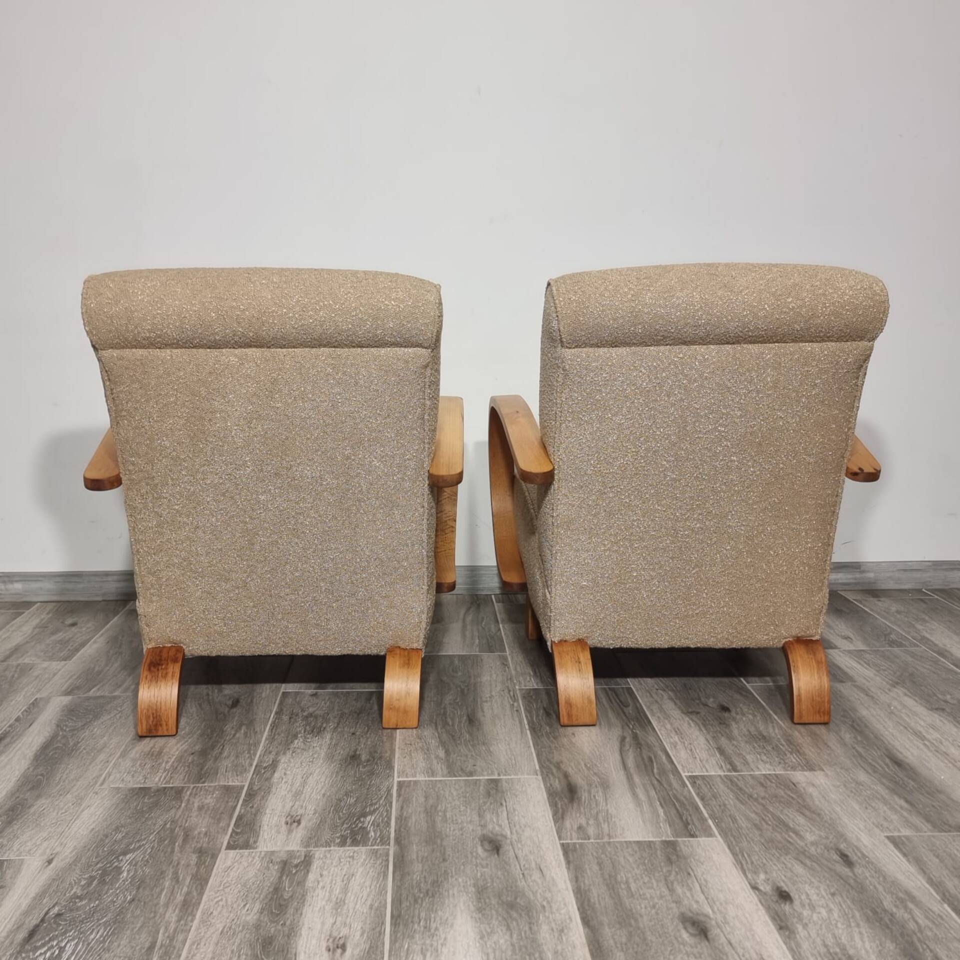 Art Deco Lounge Chairs from Jindřich Halabala, 1950s, Set of 2