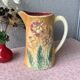 Pitcher in slurry art nouveau majolica 19th