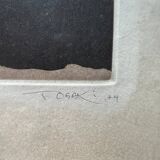 Engraving titled "Love on a Fish" by T. Ogaki