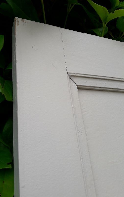 Porte vintage panneautée