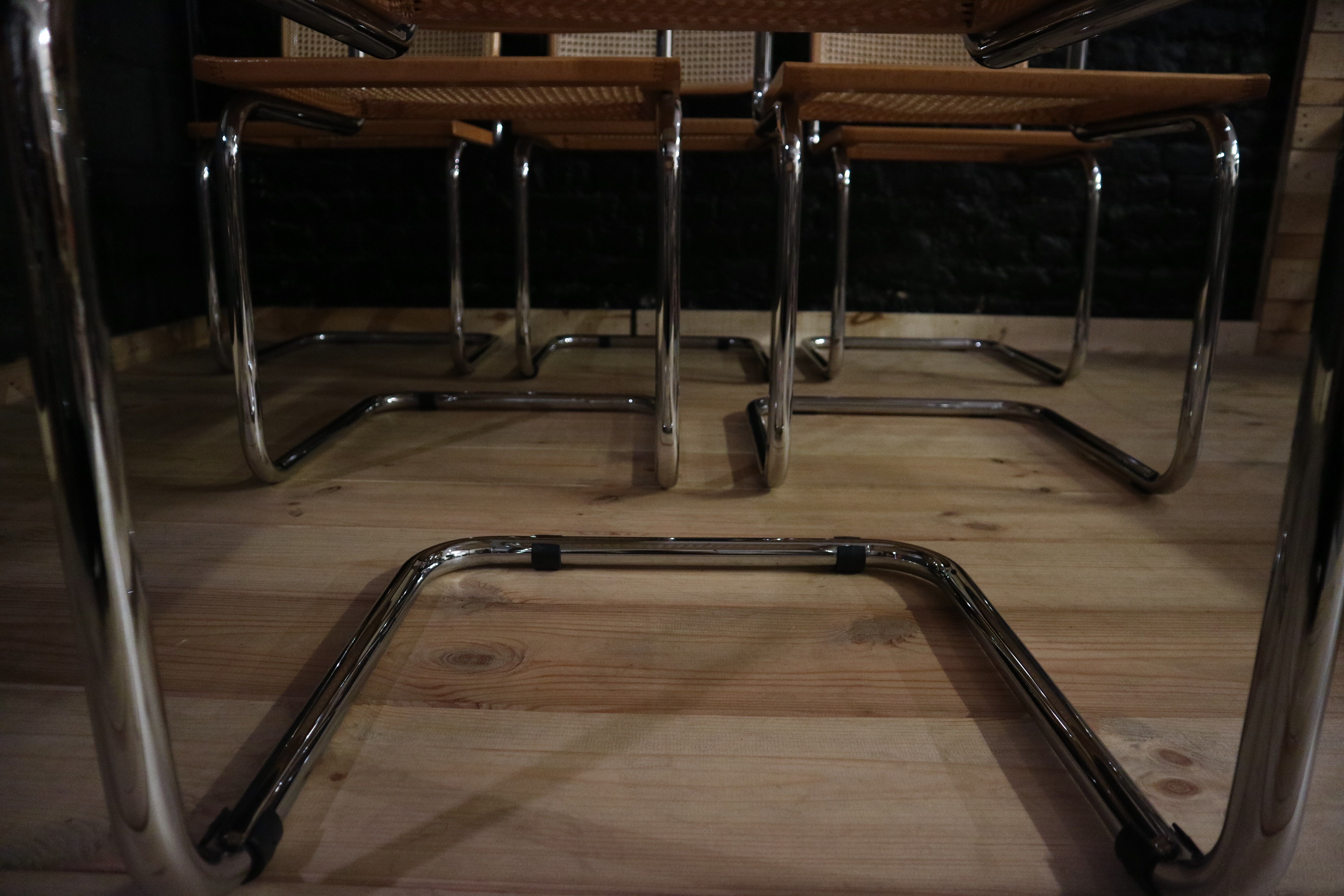 Set of 6 chairs design by Marcel Breuer model B32