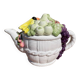 Vintage fruit majolica teapot