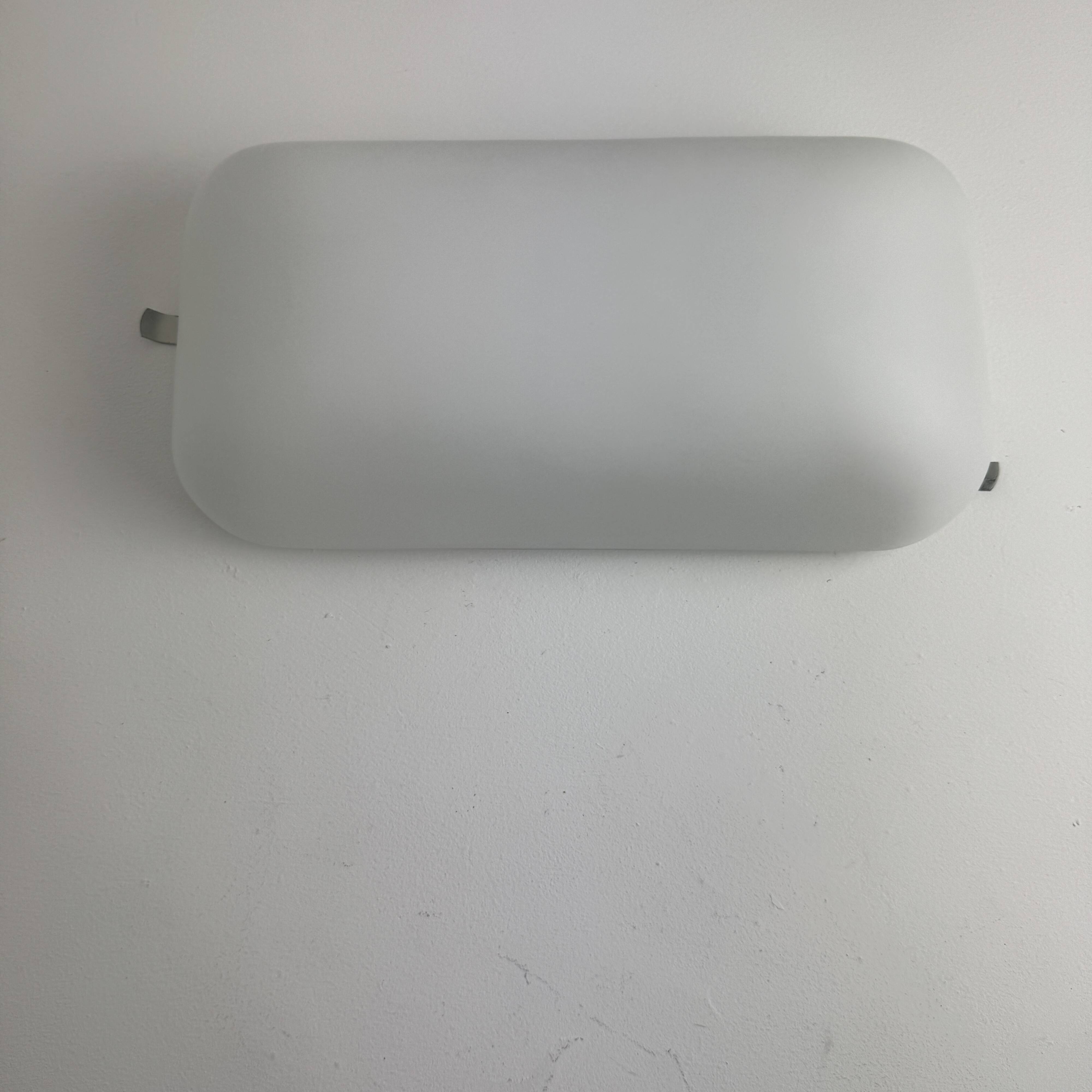 VINTAGE XL RECTANGULAR OPALINE WALL LIGHT "VITOUVER"