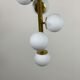 Italian opalglass and brass bubble lamp 1950