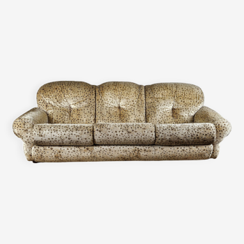 Vintage three-seater upholstered sofa from the 70s