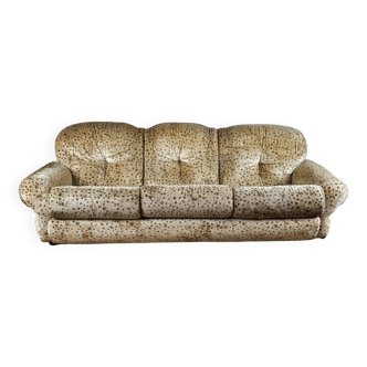Vintage three-seater upholstered sofa from the 70s
