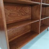 Teak compass foot bookcase shelf