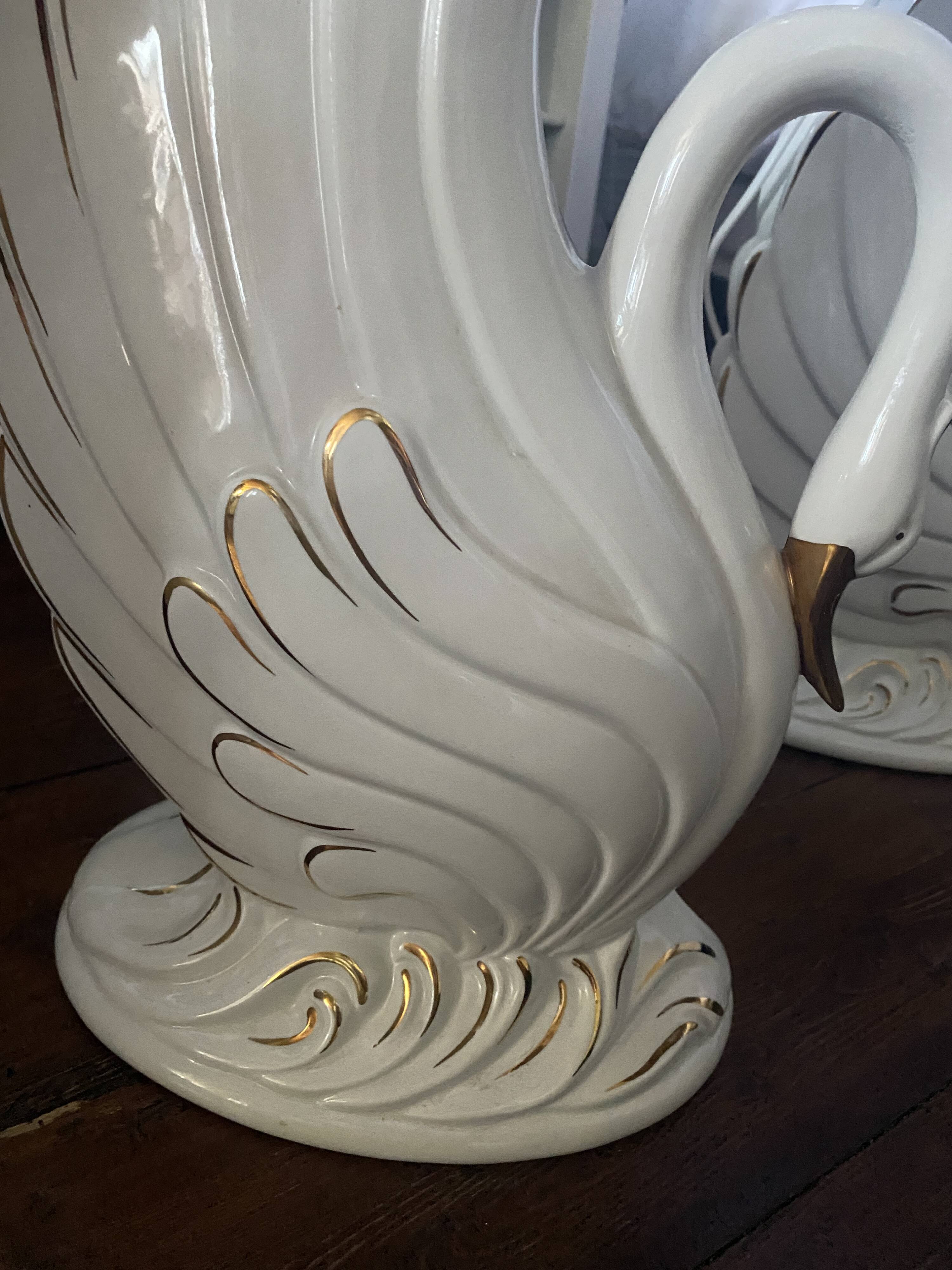 Lot de 2 lampes cygnes Bassano Italy