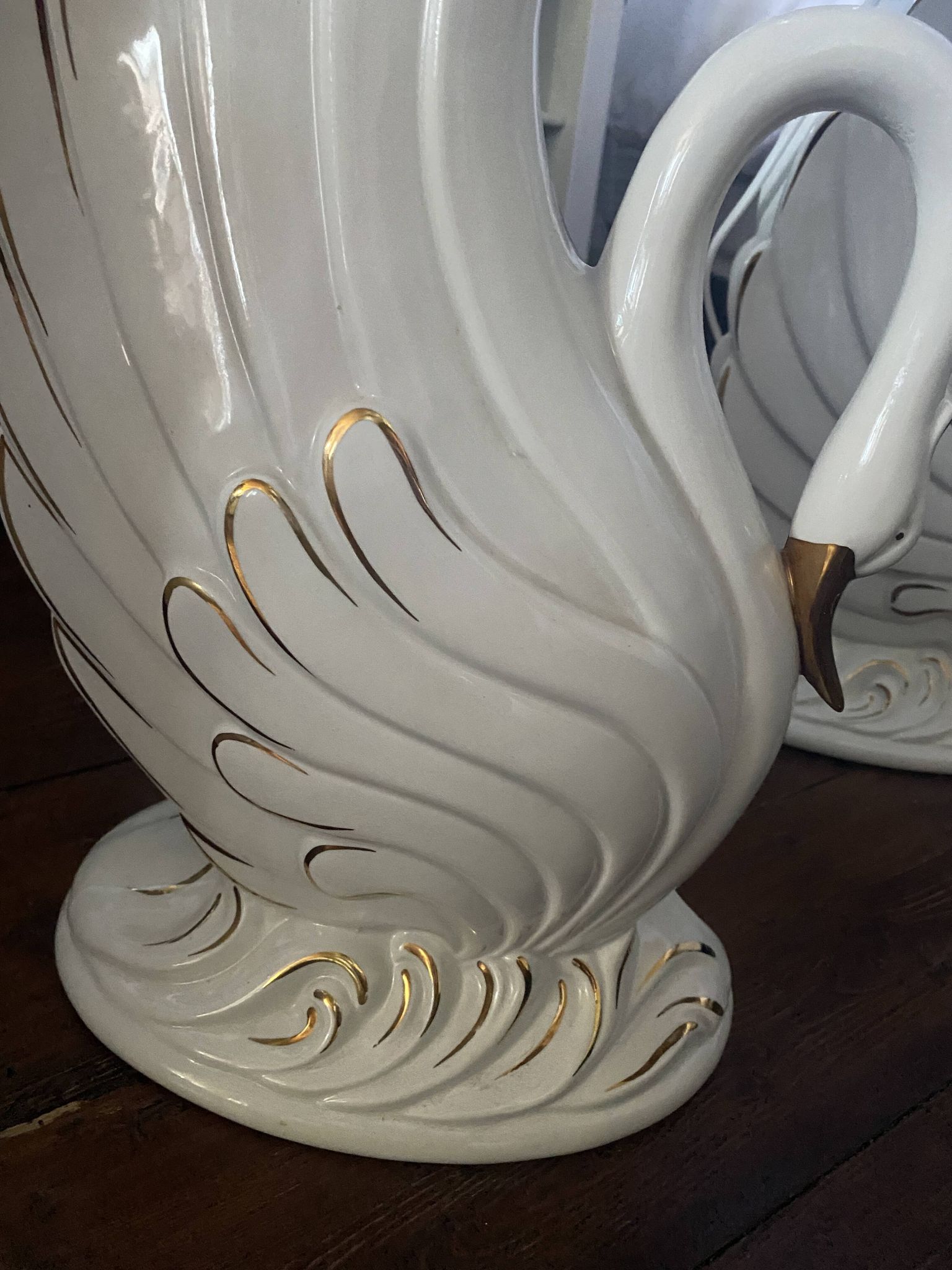 Set of 2 Swan lamps Bassano Italy