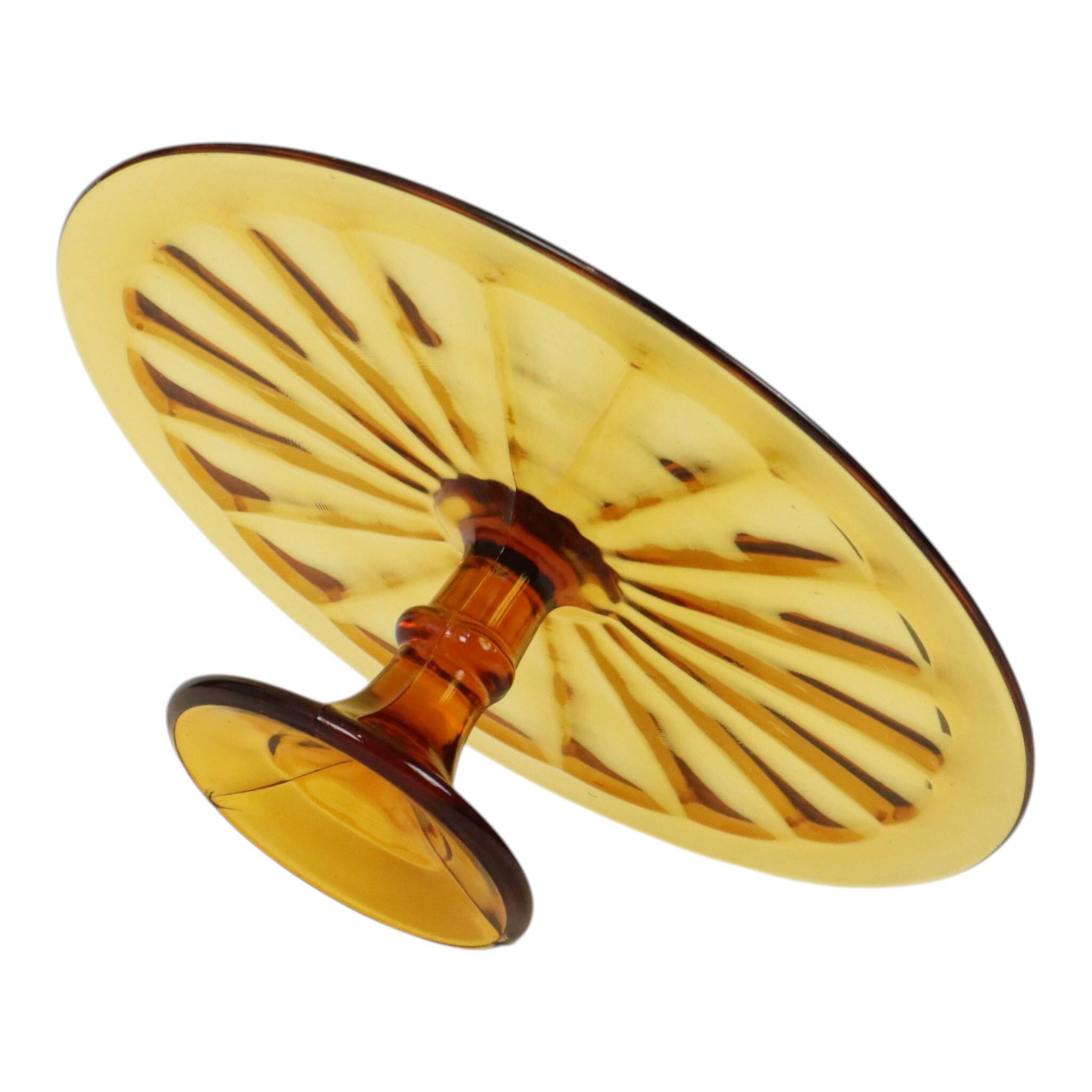 Art Deco Amber Tart Plate Dish Pastry Dish Scailmont