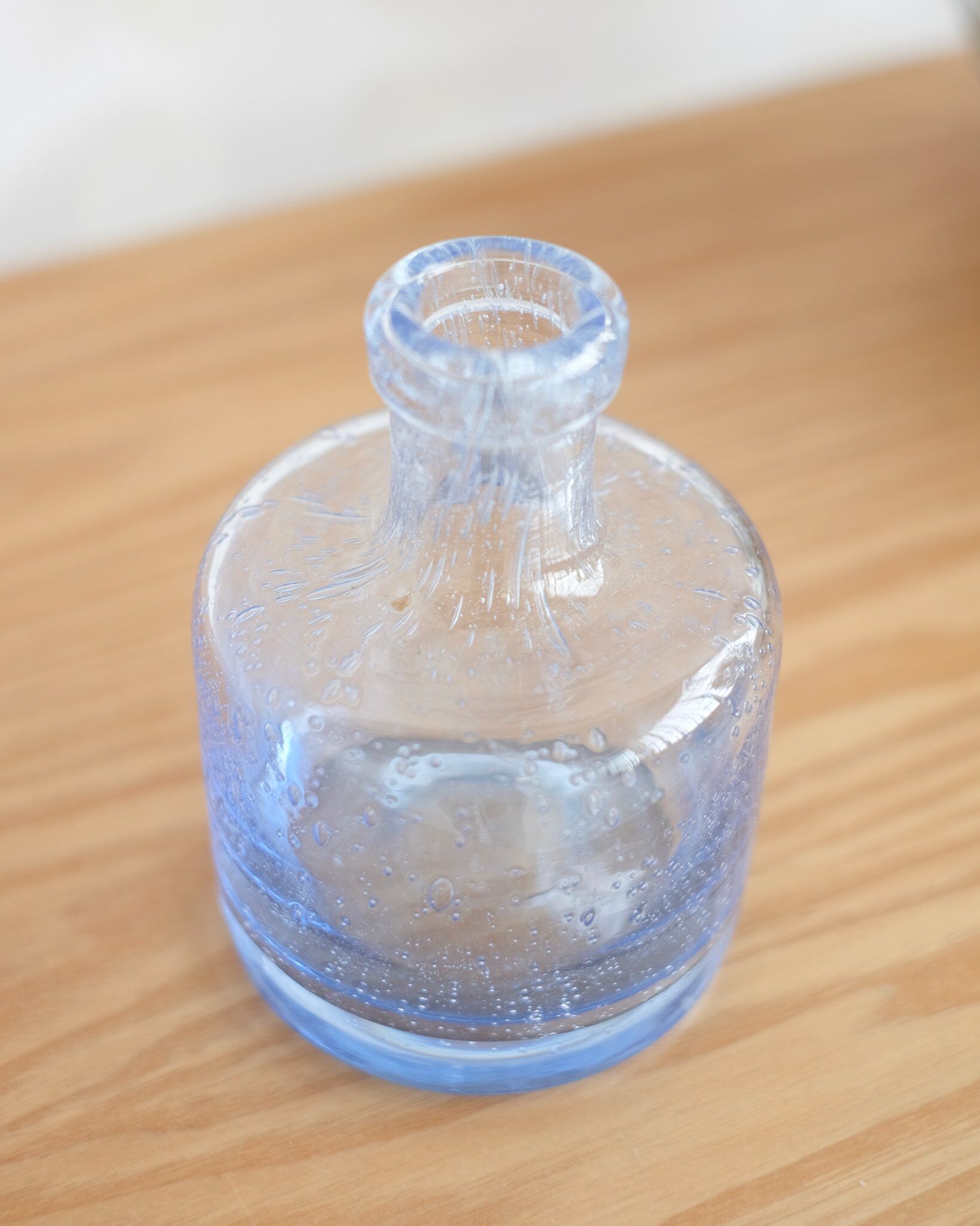 Biot glass soliflore vase