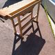 Small vintage carpenter's workbench in solid wood – Charming console