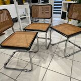 Set of 3 Cesca B32 chairs by Marcel Breuer, 1984.
