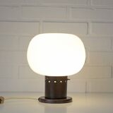 Vintage copper floor lamp brutalist mid century modern mushroom table light