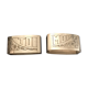 Towel round duo You and Me silver metal