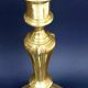 Pair of gilded bronze candlesticks from the Regency period, 18th century.