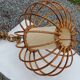 70s rattan pendant light