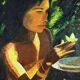 Important Oil on Canvas “La Tahitienne” signed Morillon – 1985