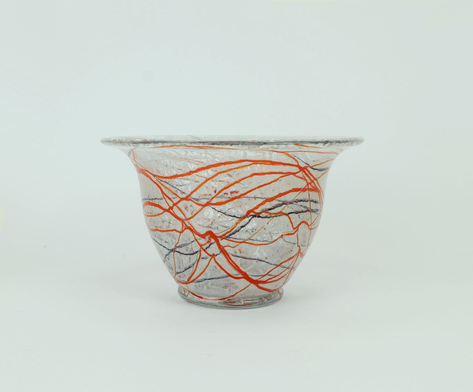 loetz klostermühle art deco glass VASE or bowl 1930s orange red purple white