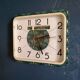 Horloge vintage pendule murale "verte dorée"