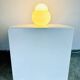Daruma Picolla Model 5028 Milk Glass Sphere By Sergio Asti For Candle Milano, Italy 1980S