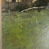 HST painting "Country House" German early 20th century