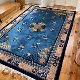 Tapis Pékin chinois ancien fait main