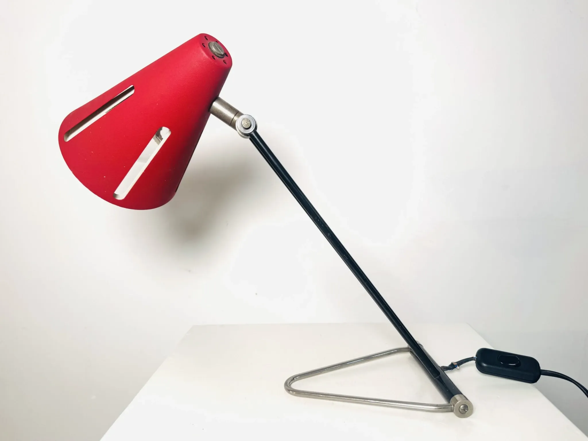 Model 1 'Sun Series' Desk Lamp By H. Busquet For Hala Zeist, The Netherlands, 1950S