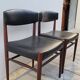 Pair of vintage teak Scandinavian chairs 1950