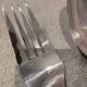 Silver-plated metal stew spoon and fork, Ercuis silversmith, Louis XV, 29