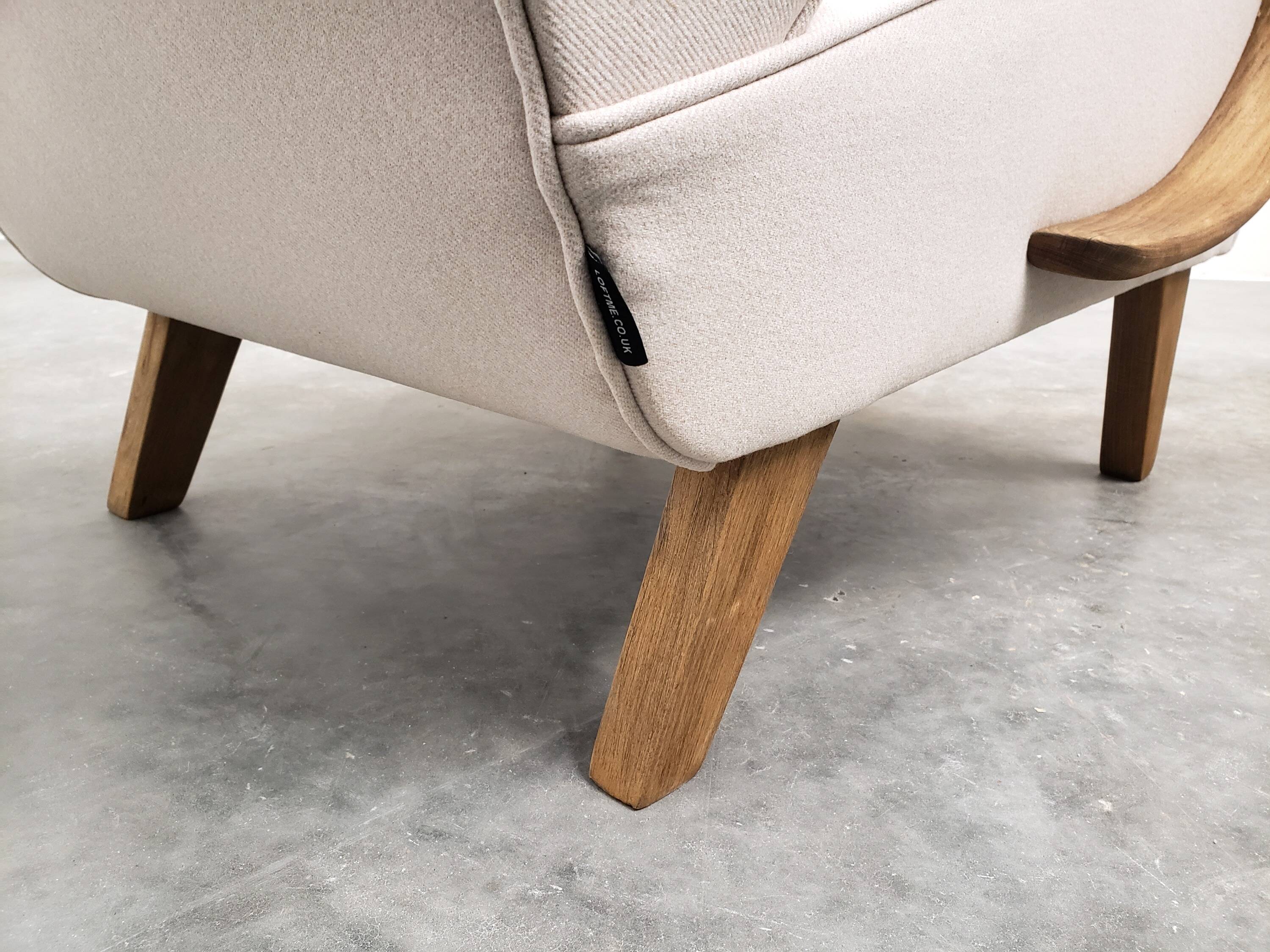 1930 Jindrich Halabala Bentwood Armchair in Beige
