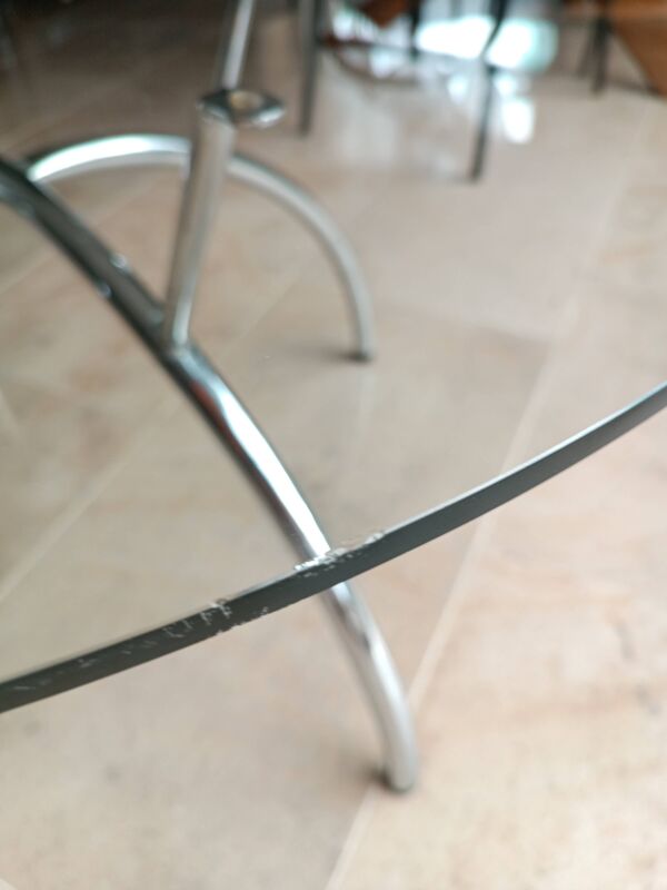 Table basse en verre IKEA, années 80