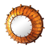 Brutalist sunburst wall light 1960