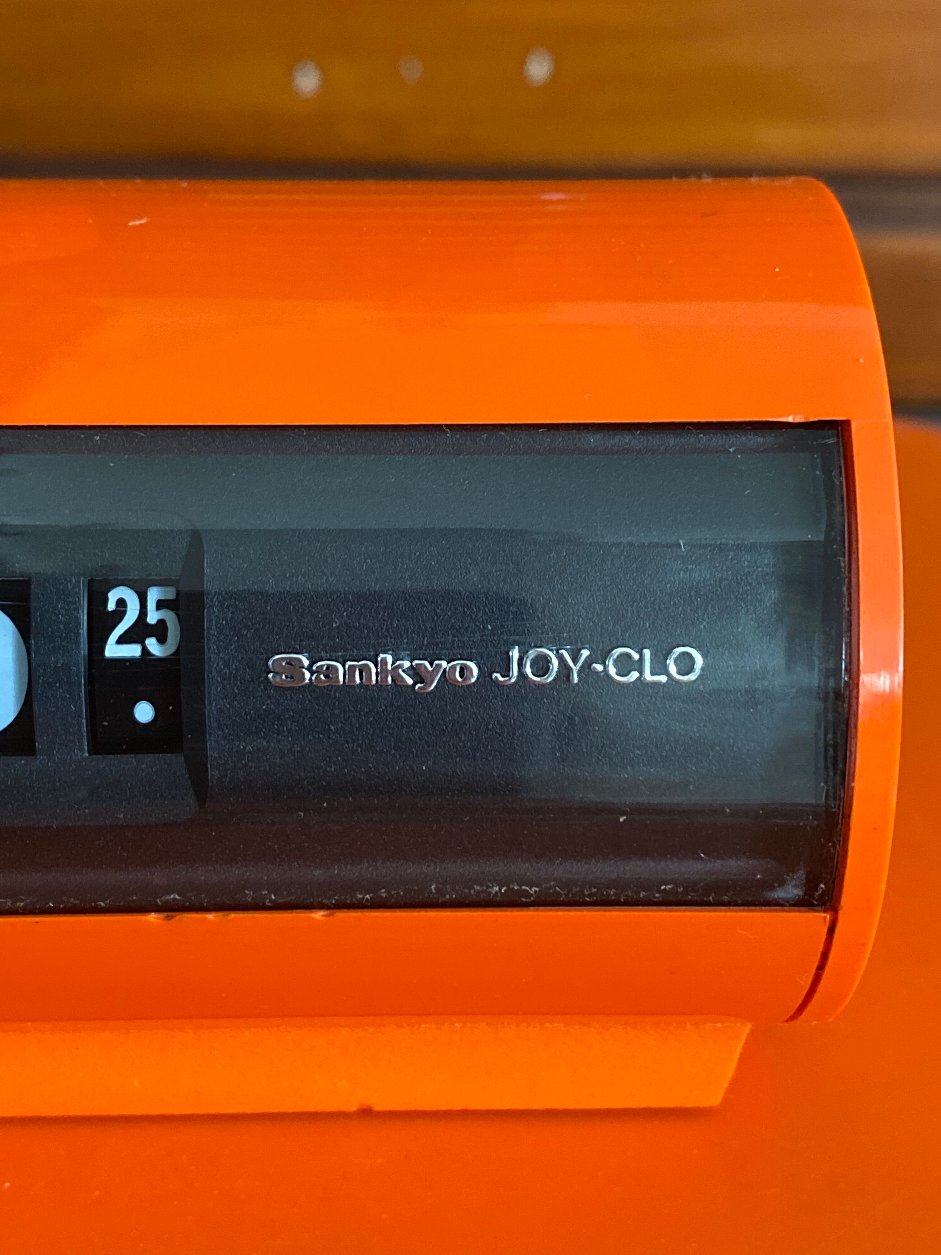 Vintage alarm clock sankyo orange