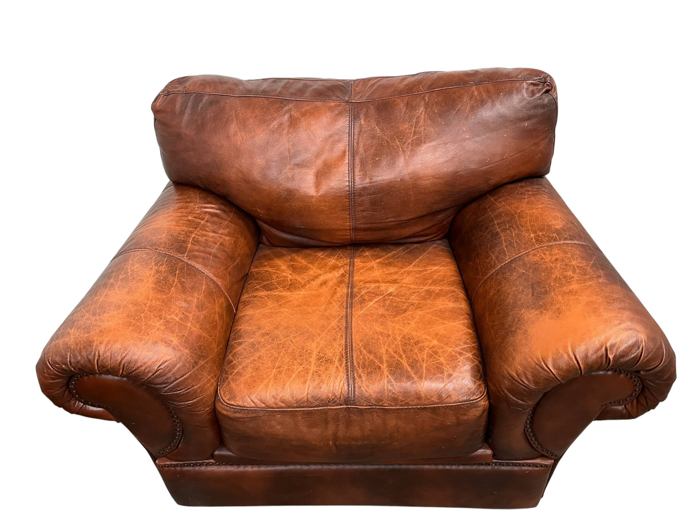 Ensemble de 2 fauteuils en cuir tchèque XL