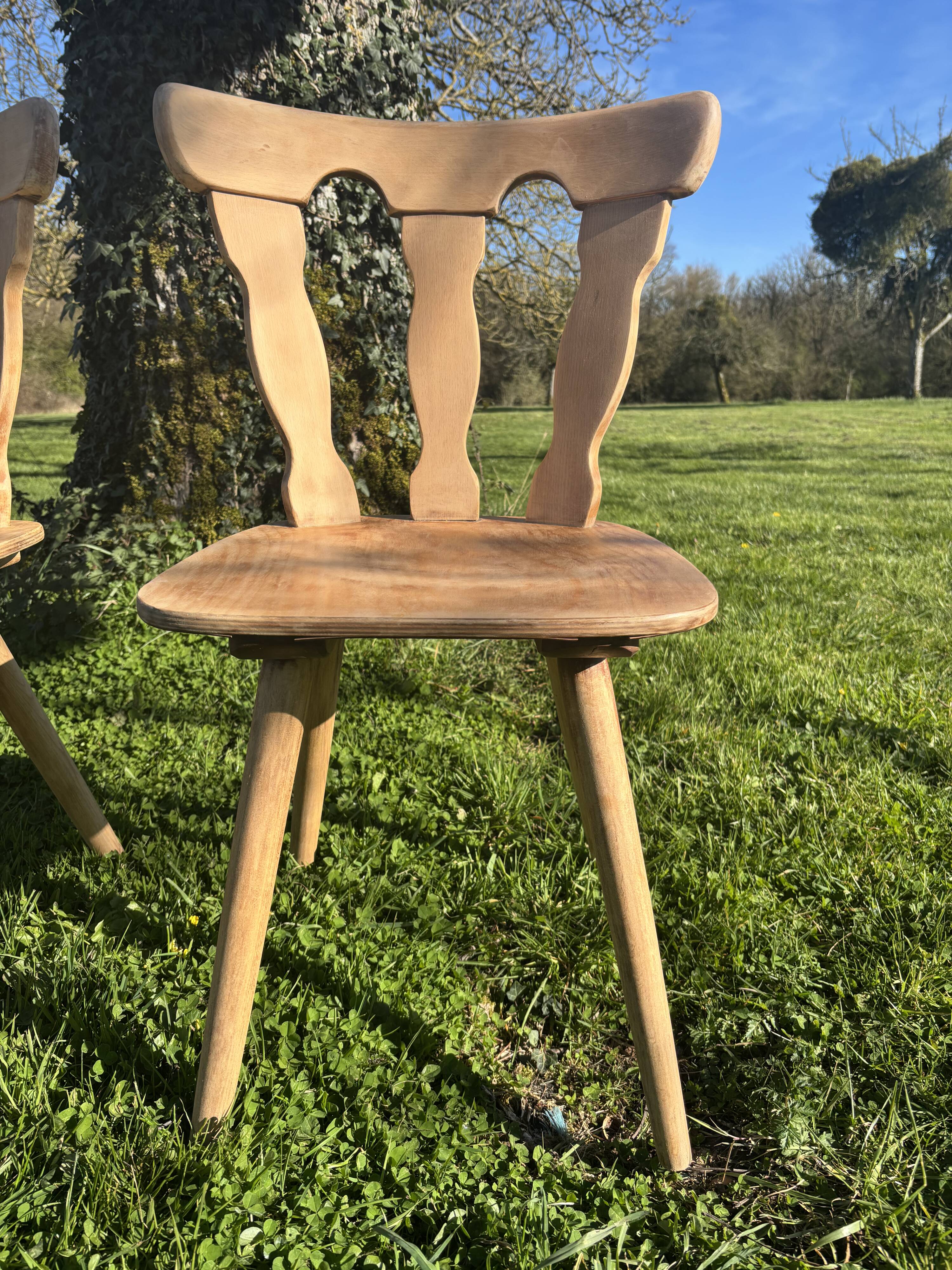 2 old bistro chairs