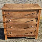 Antique solid wood chest of drawers – rustic charm, circa 1880–1920