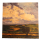 Tableau impressionnist huile sur toile paysage nature campagne champs bocage en france