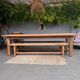 Grande table de ferme avec 2 bancs