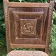 Series of 6 Chairs Neo Basque Wood Carved Cross Basque + Assise Fabric Vintage