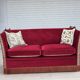 1970s, Danish 2-seater "Spanish" drop arm sofa, furniture velour.