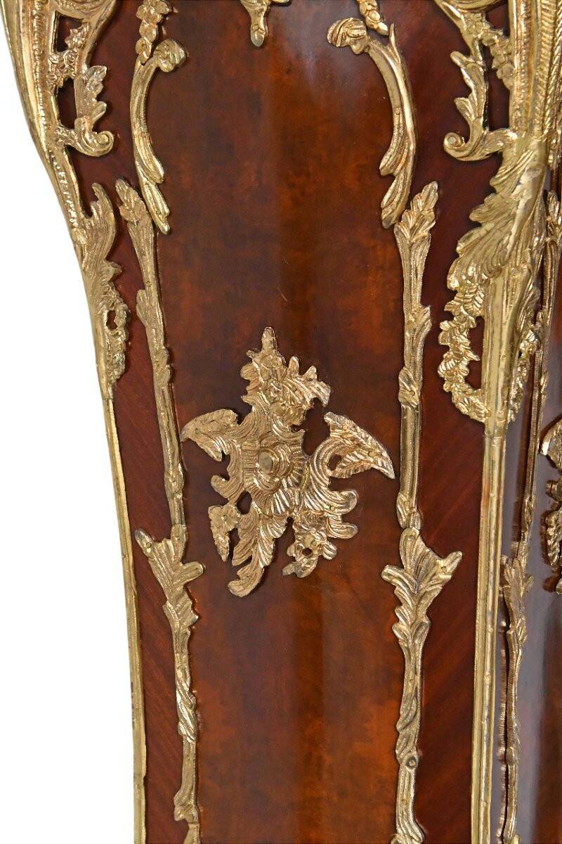 Pair of important Louis XV style pedestals